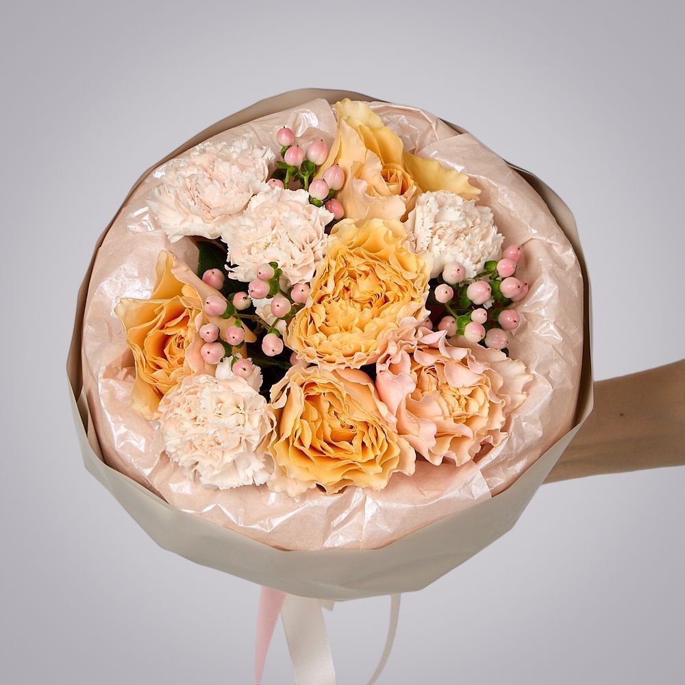 букет "пленительные моменты" s peach 