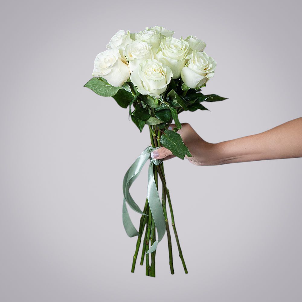 монобукет 9 роз "mondial" под ленту 