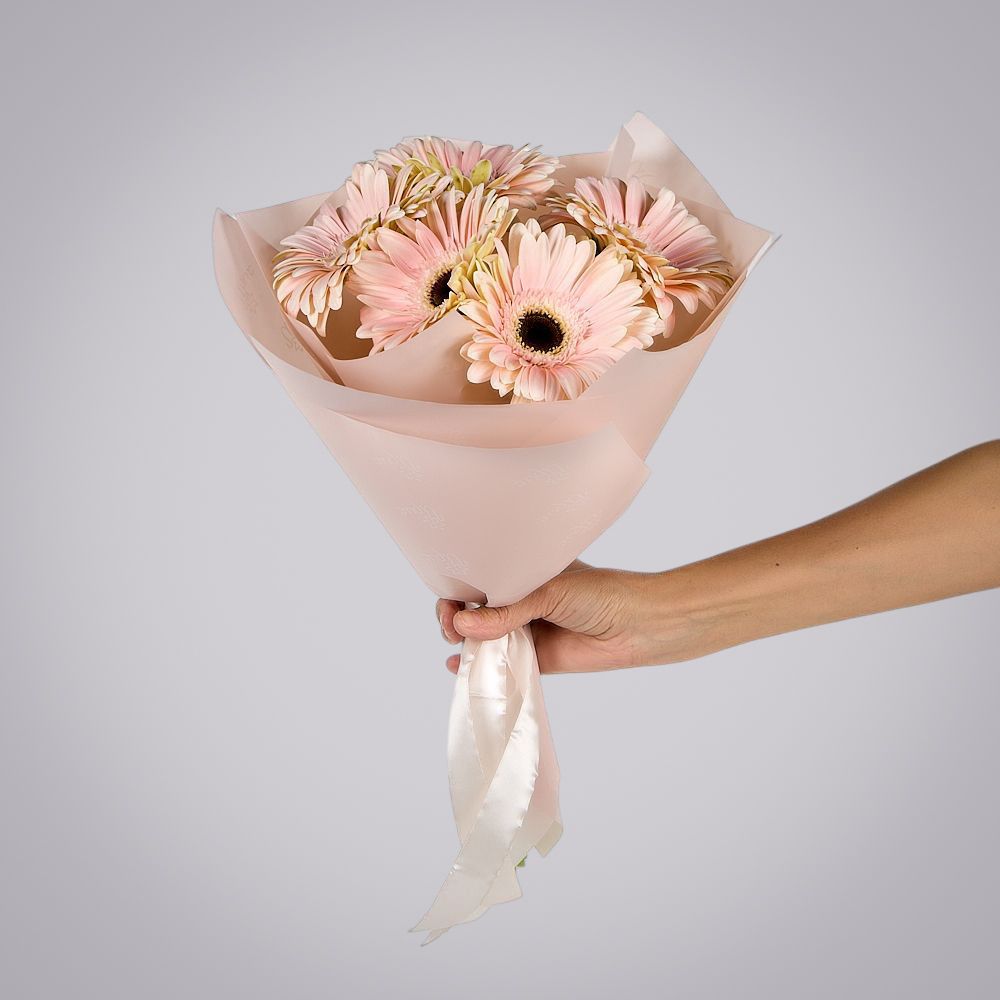 монобукет из 5 гербер моно 