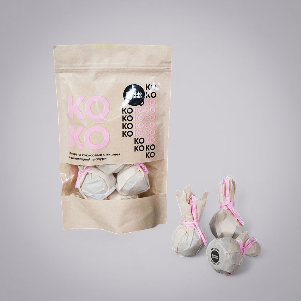 конфеты коко кокосовые с вишней в шоколадной глазури 