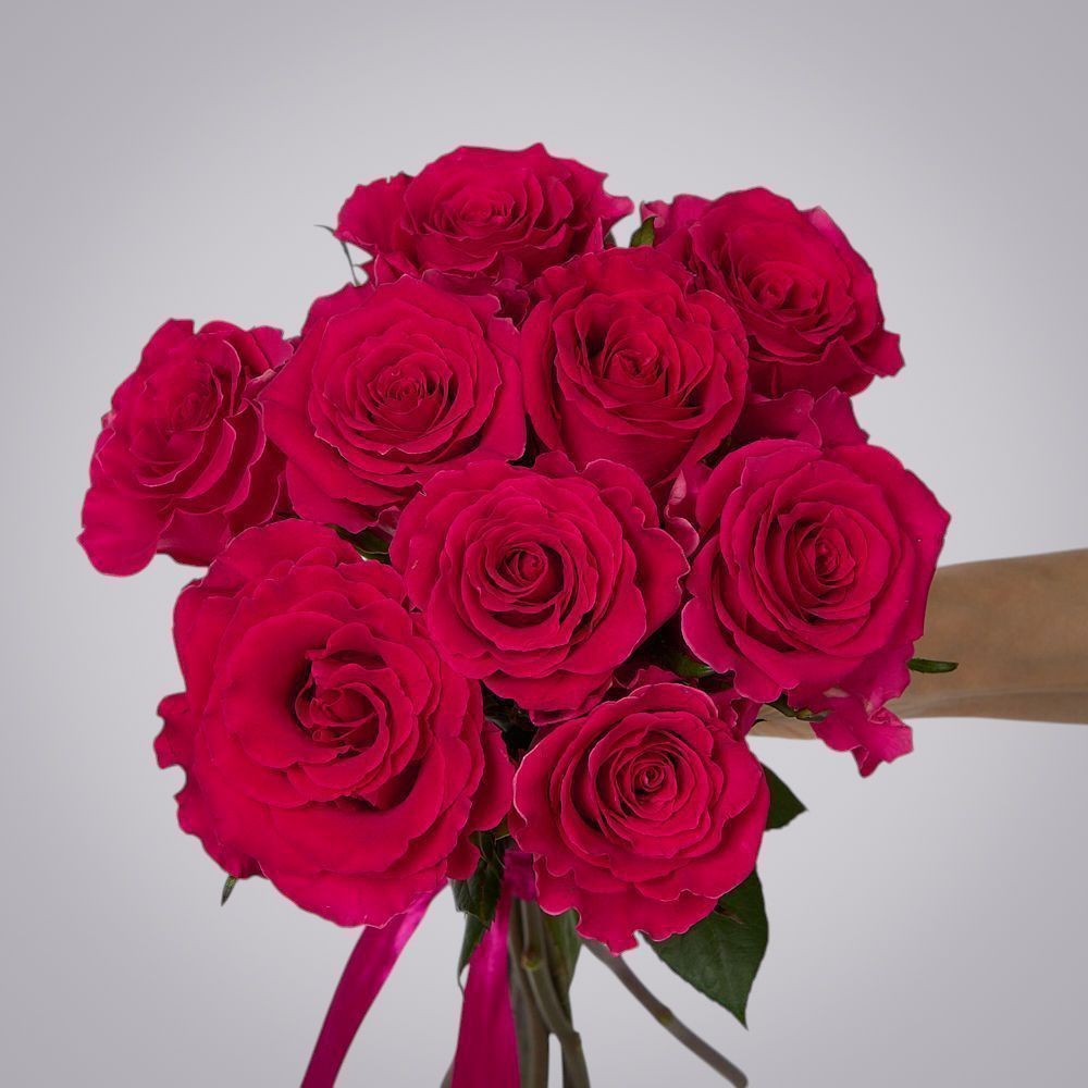 монобукет 9 роз "gotcha" под ленту 