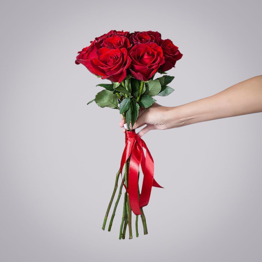 монобукет 9 роз "explorer" под ленту 