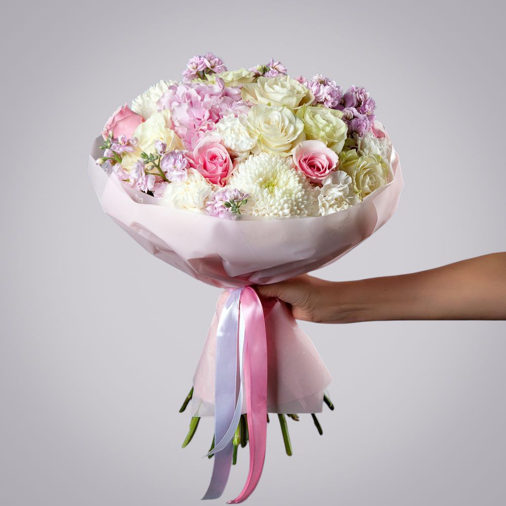 букет "розовая пастила m" 