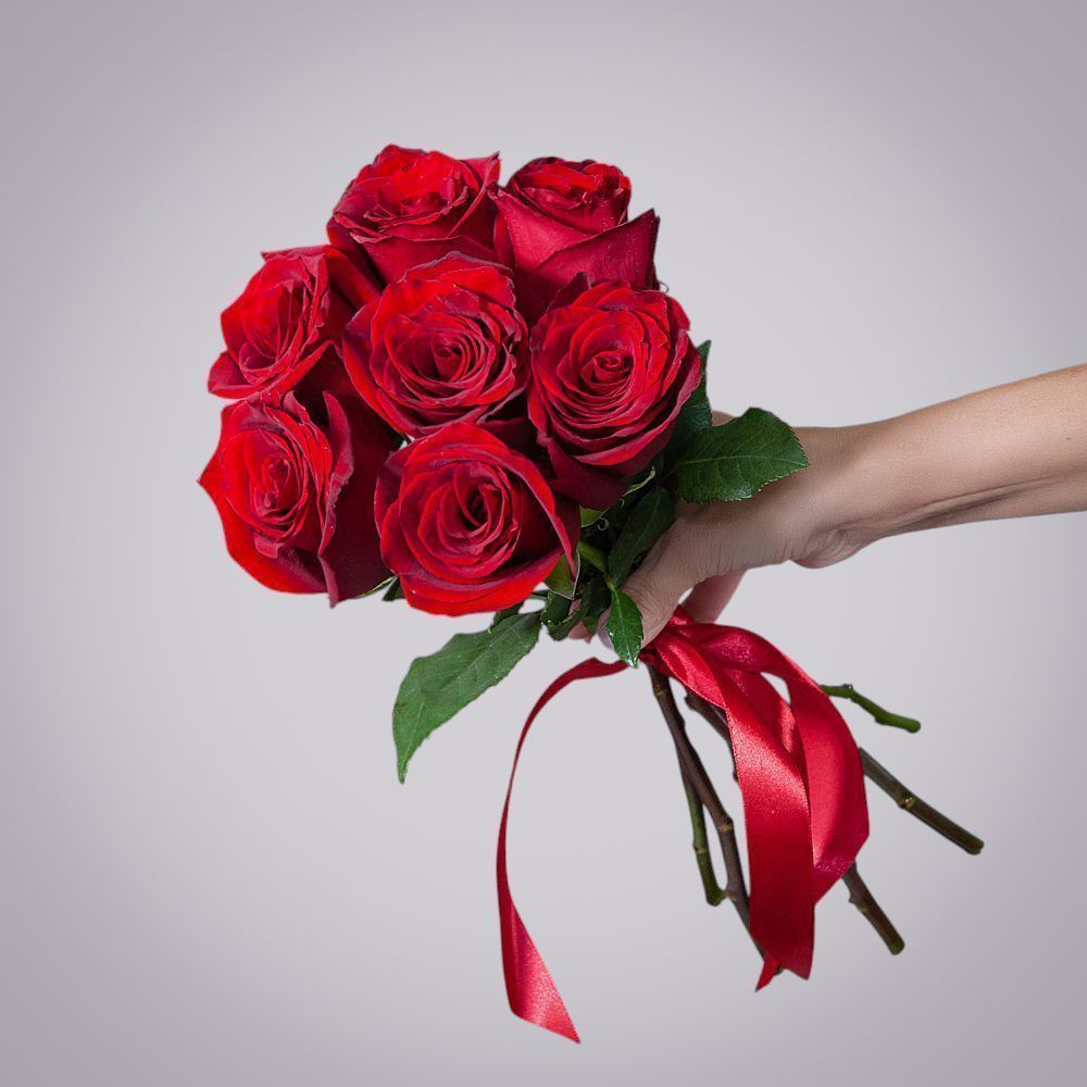 монобукет 7 роз "explorer" под ленту 