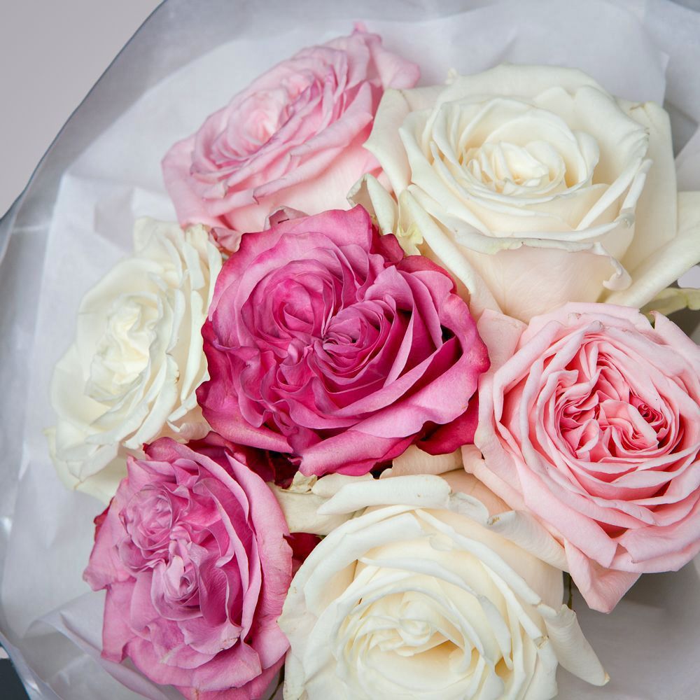 монобукет из 7 роз микс 3 