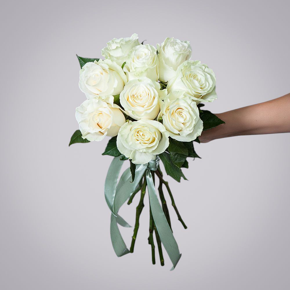 монобукет 9 роз "mondial" под ленту 