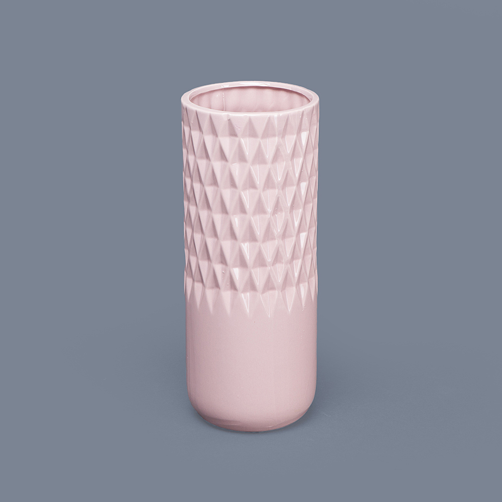 ваза декоративная розовая 