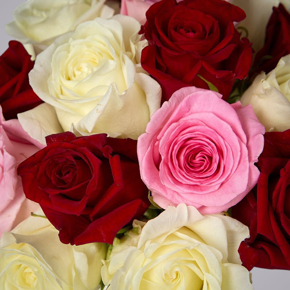 монобукет из 15 роз микс россия под ленту  