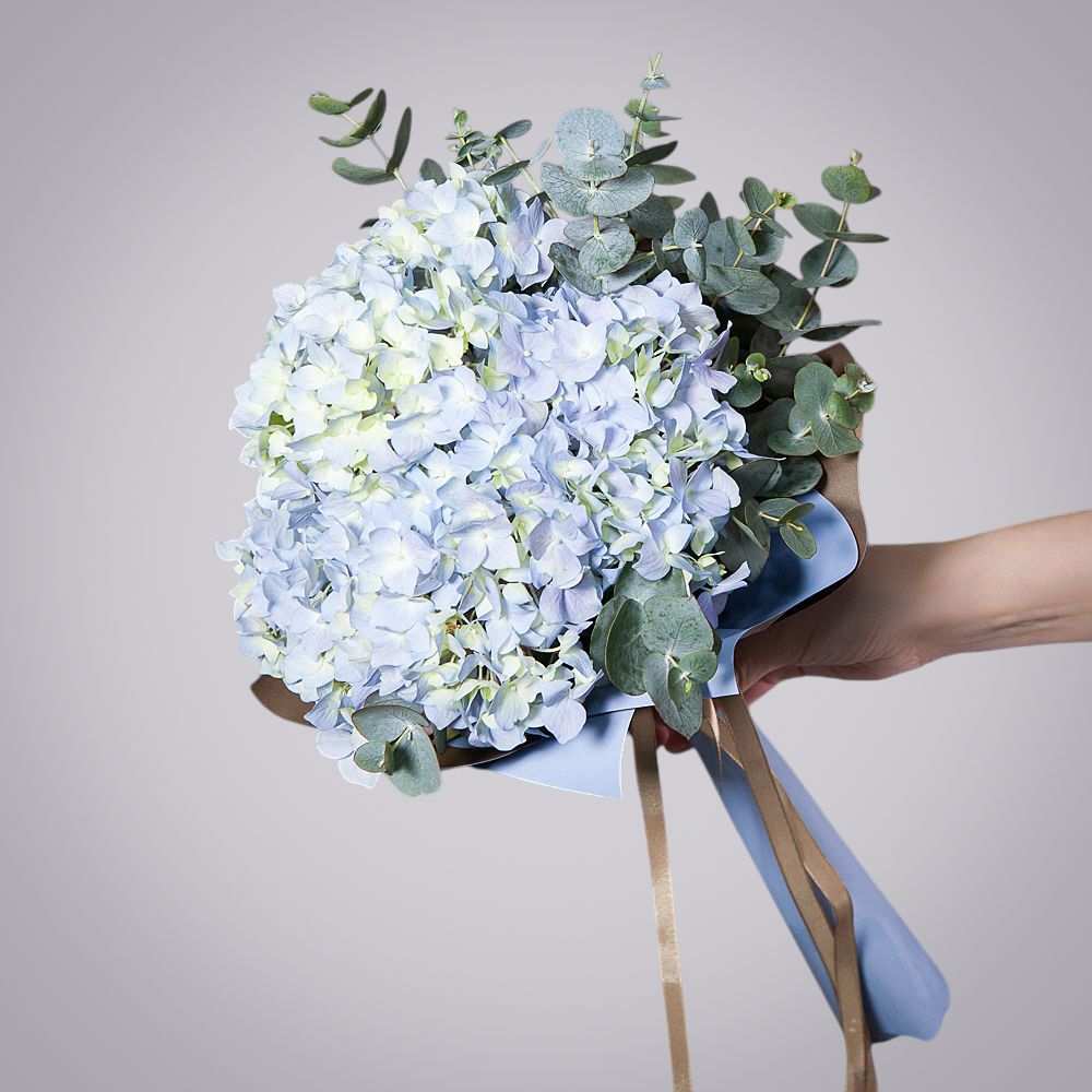 монобукет из нежных гортензий 