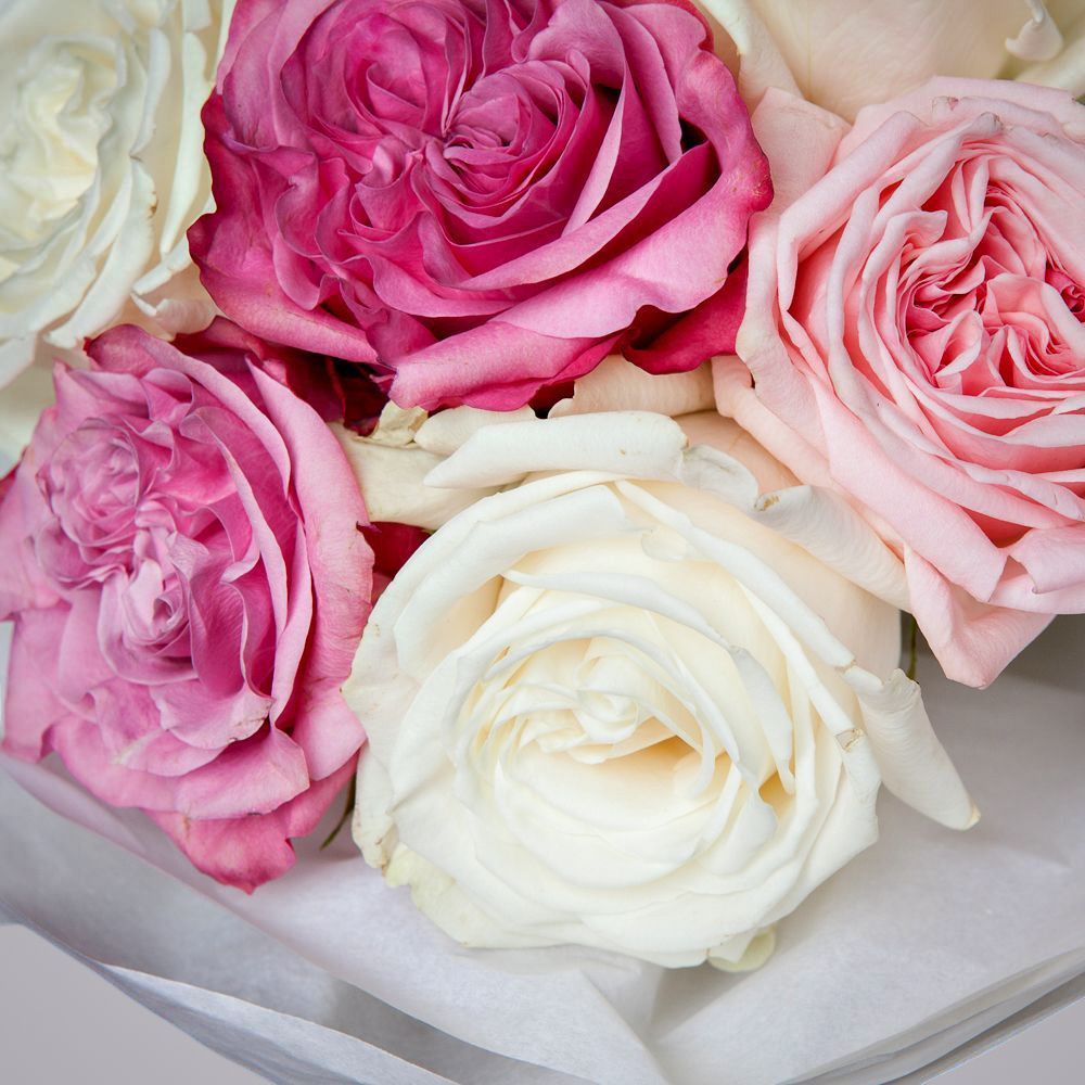 монобукет из 7 роз микс 3 