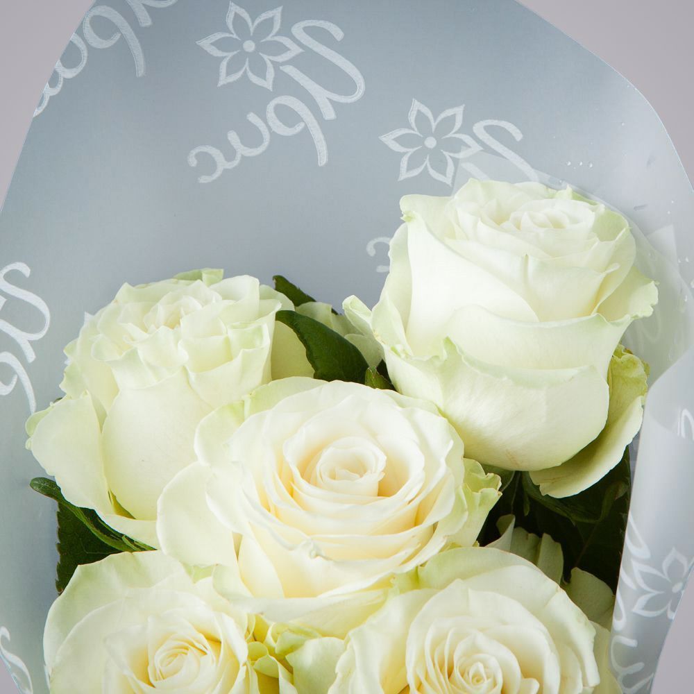 монобукет 5 роз "mondial" в упаковке 