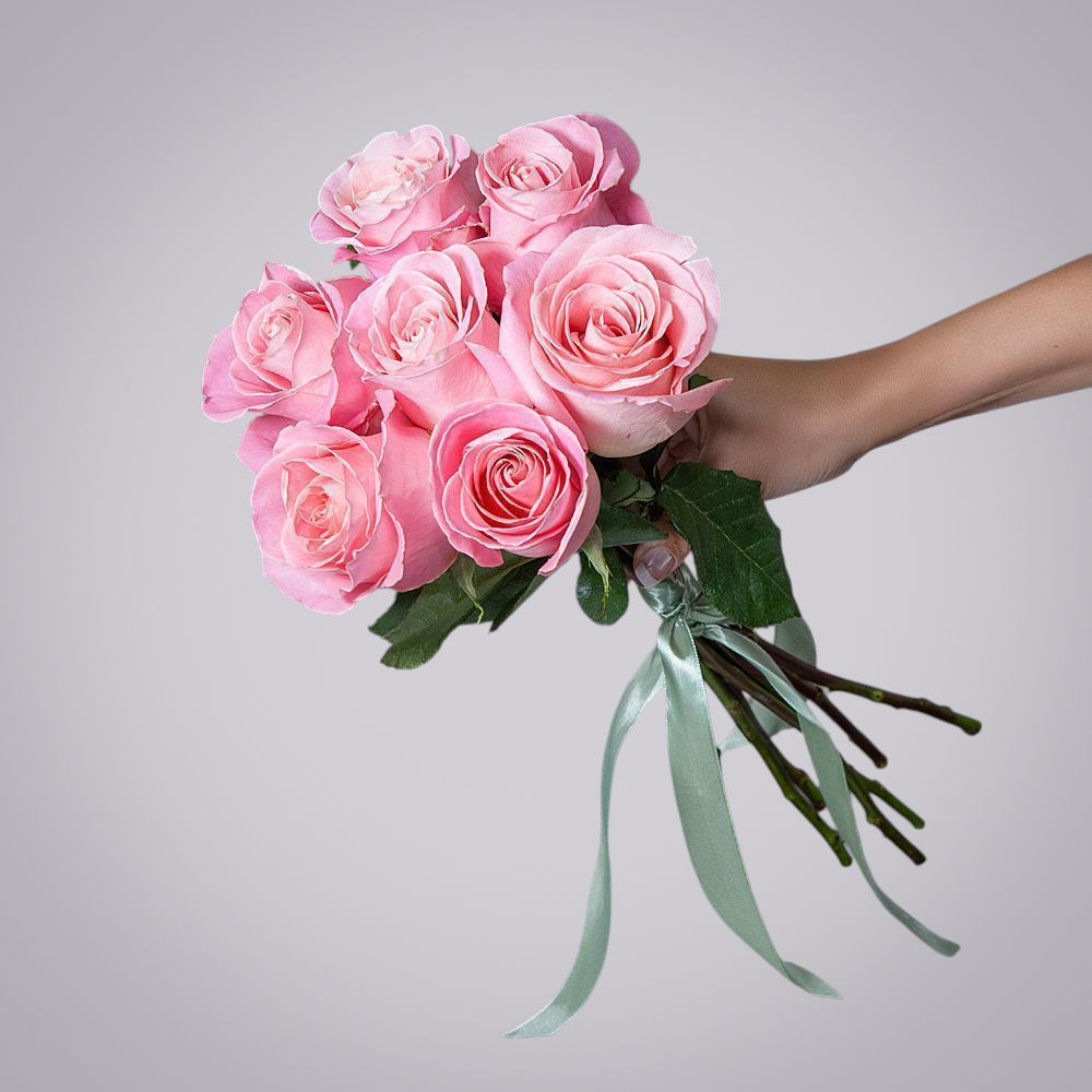 монобукет 7 роз "hermosa" под ленту 