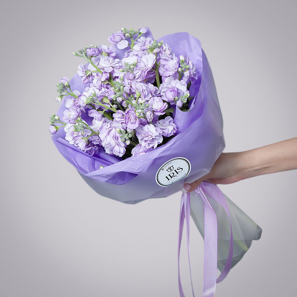 монобукет маттиола лавандовая 5 шт  монобукет маттиола лавандовая 5 шт