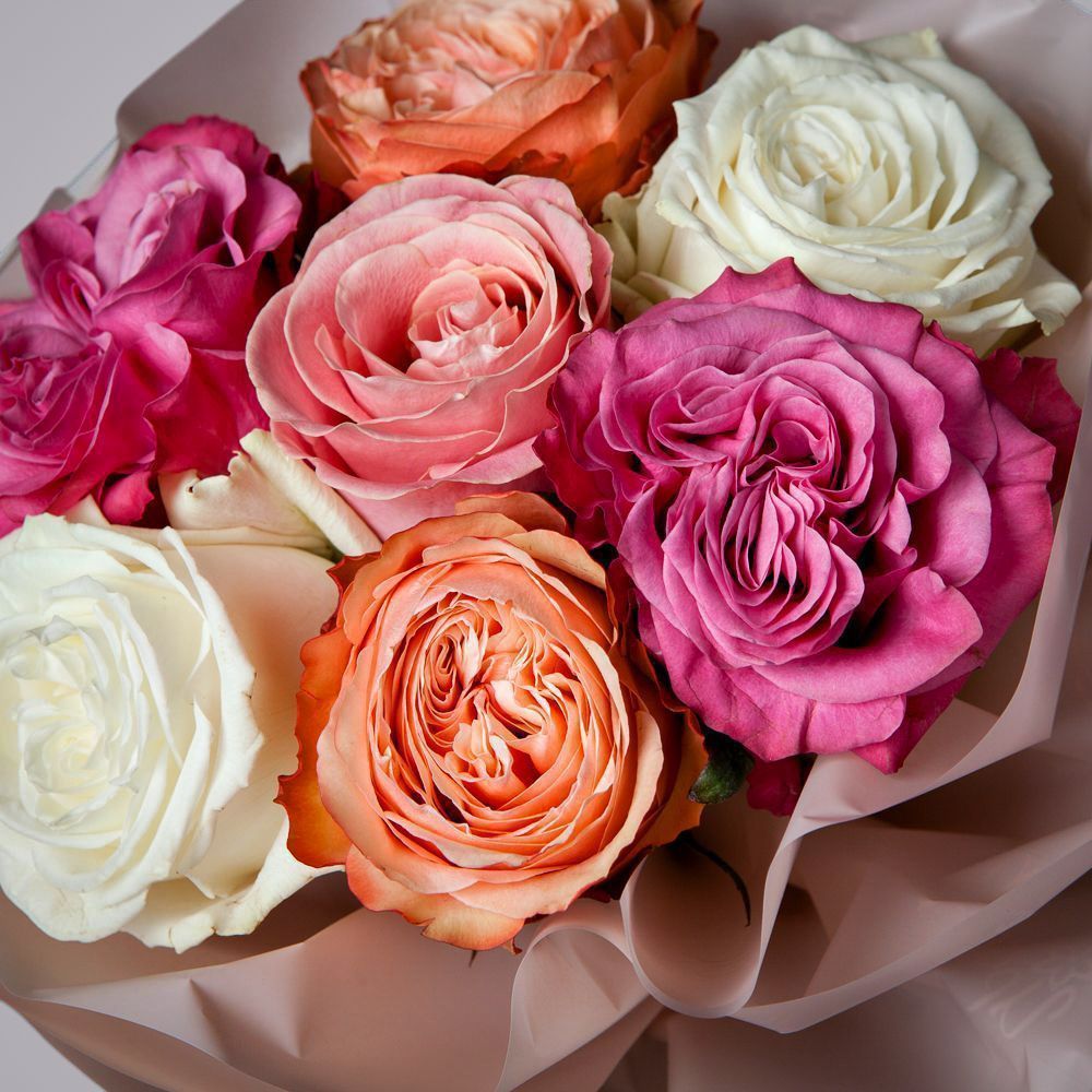 монобукет из 7 роз микс 1 