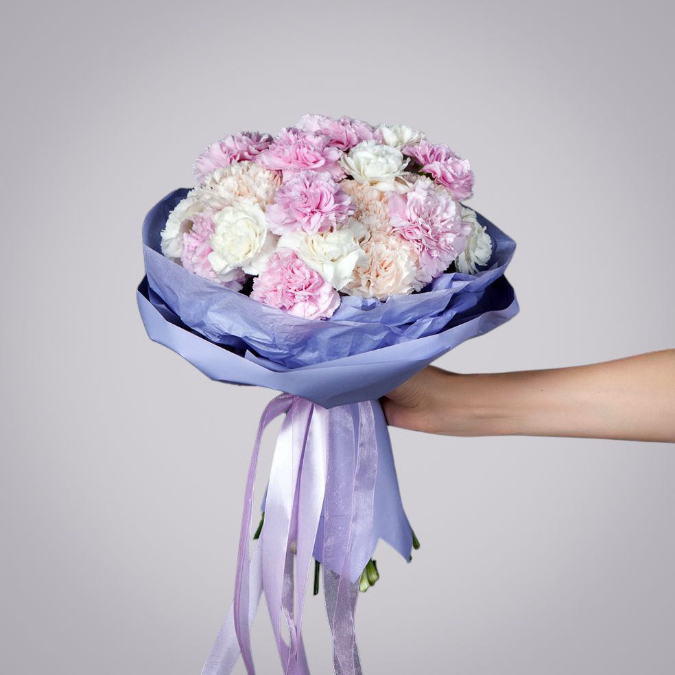 букет "клубника со сливками" m 