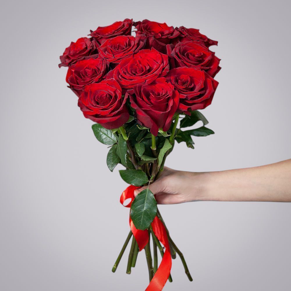 монобукет 11 роз explorer под ленту 