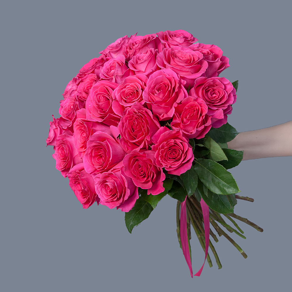 монобукет 25 роз «pink floyd» 