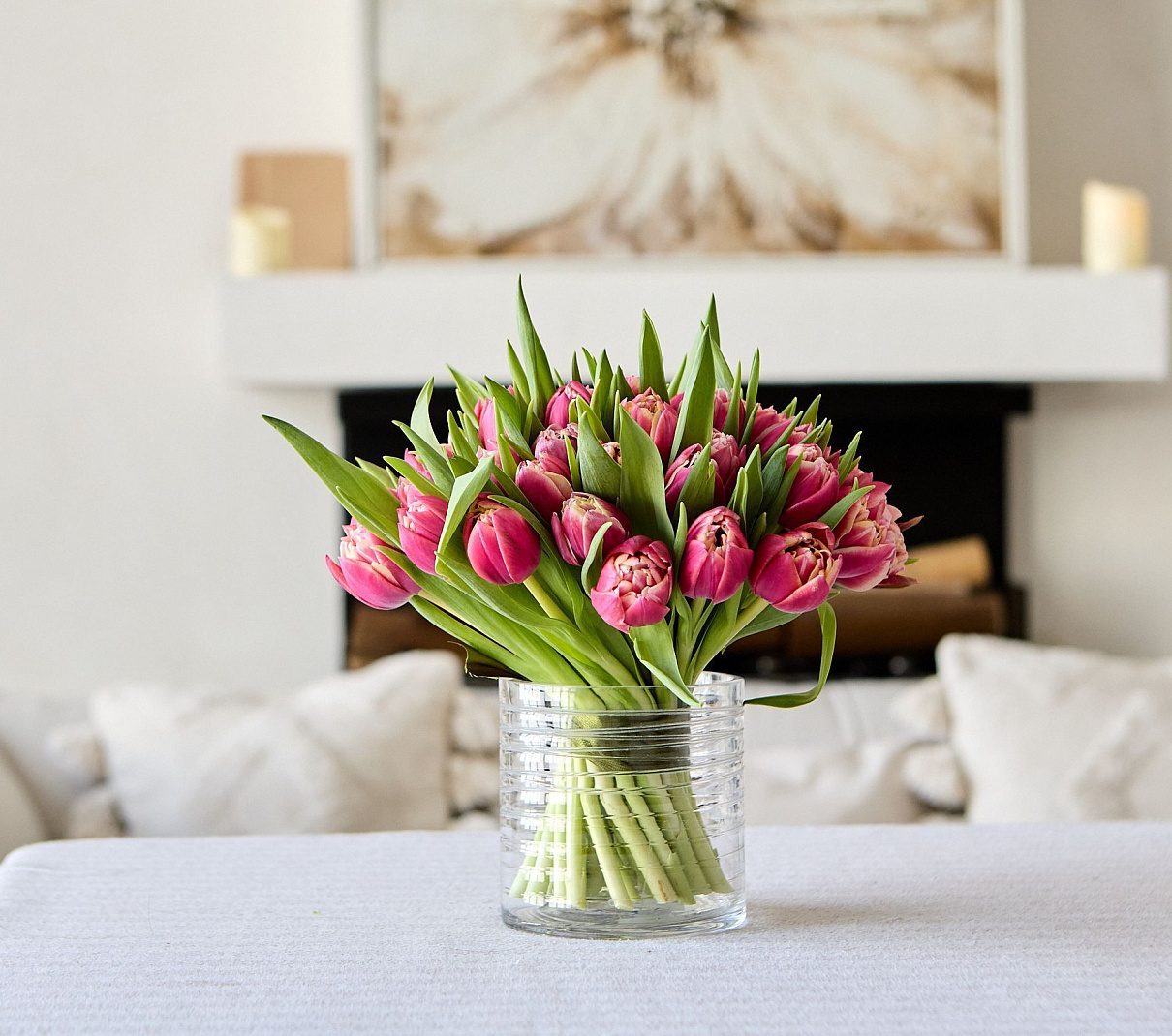 монобукет 51 тюльпан “каламбус” под ленту  